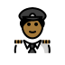 man pilot, medium-dark skin tone